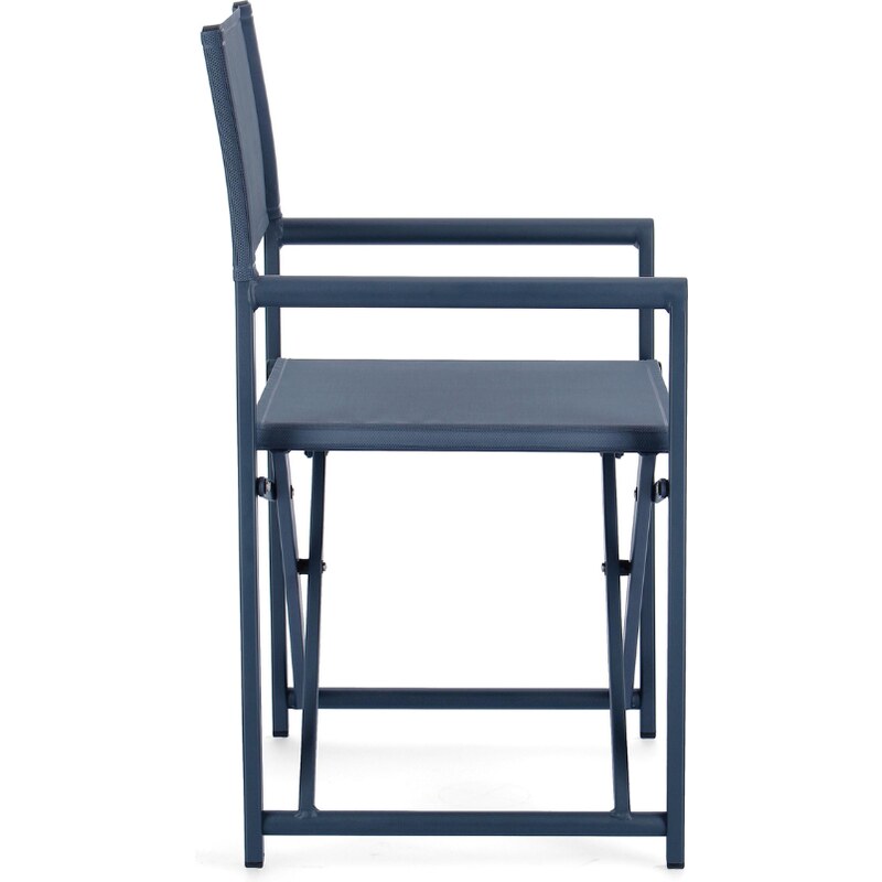 Modrá čalouněná skládací zahradní židle Bizzotto Taylor