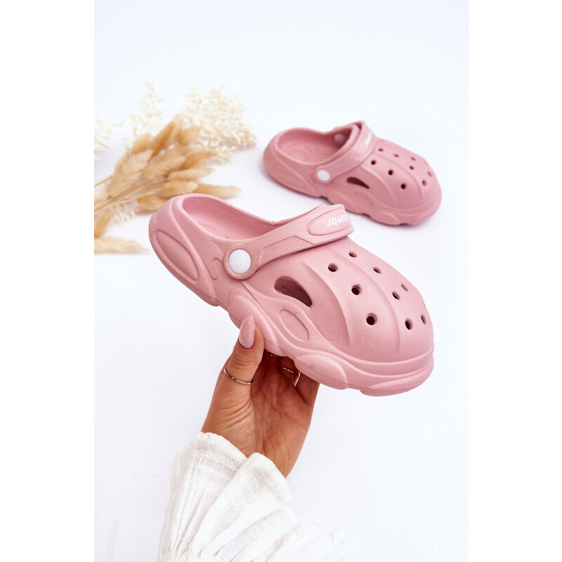 Kesi Dětské pěnové pantofle Crocs Růžove Cloudy