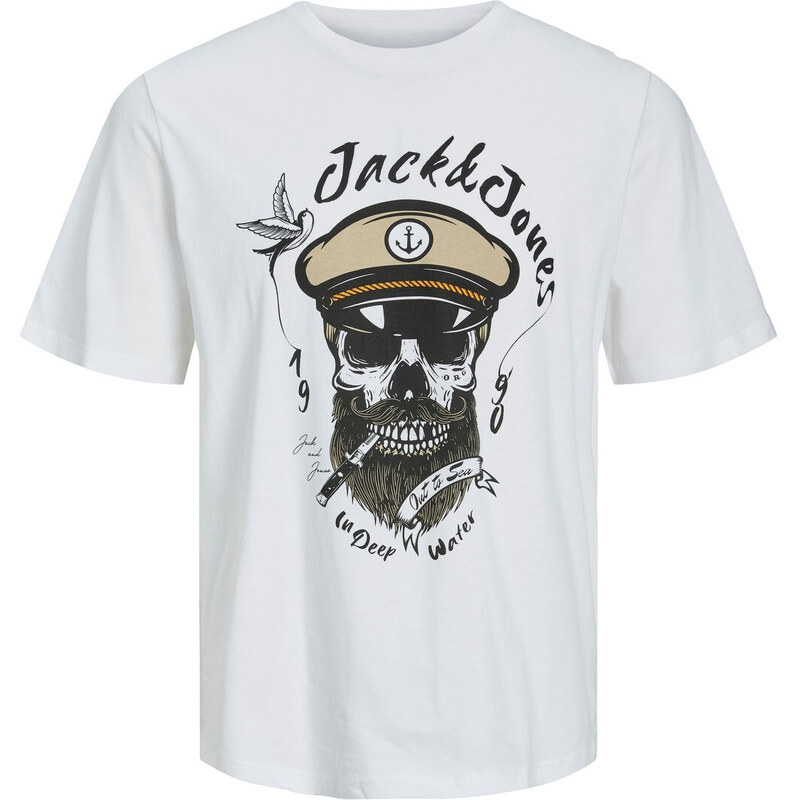 Jack and Jones | Tričko Roxbury Regular Fit bílé