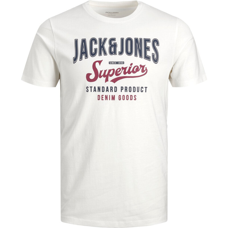 Jack and Jones | Tričko Logo Regular Fit Cloud Dancer XL