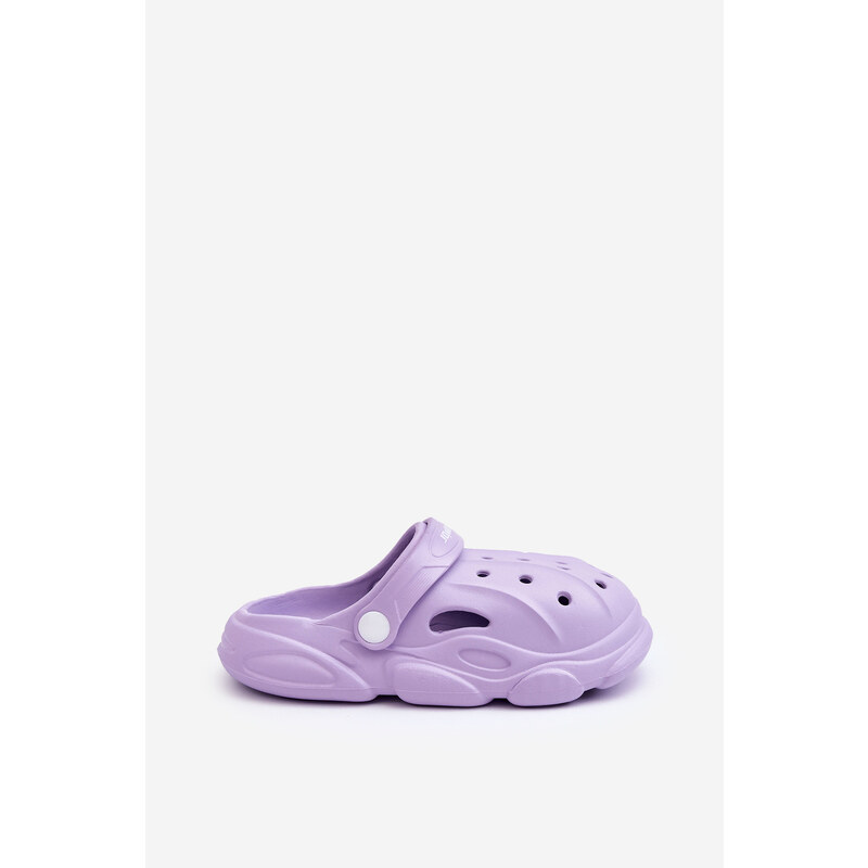 Kesi Dětské pěnové pantofle Crocs fialove Cloudy