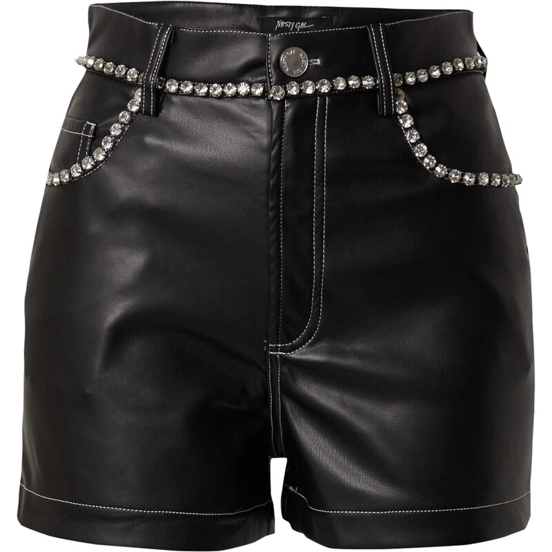 Nasty Gal Kalhoty černá