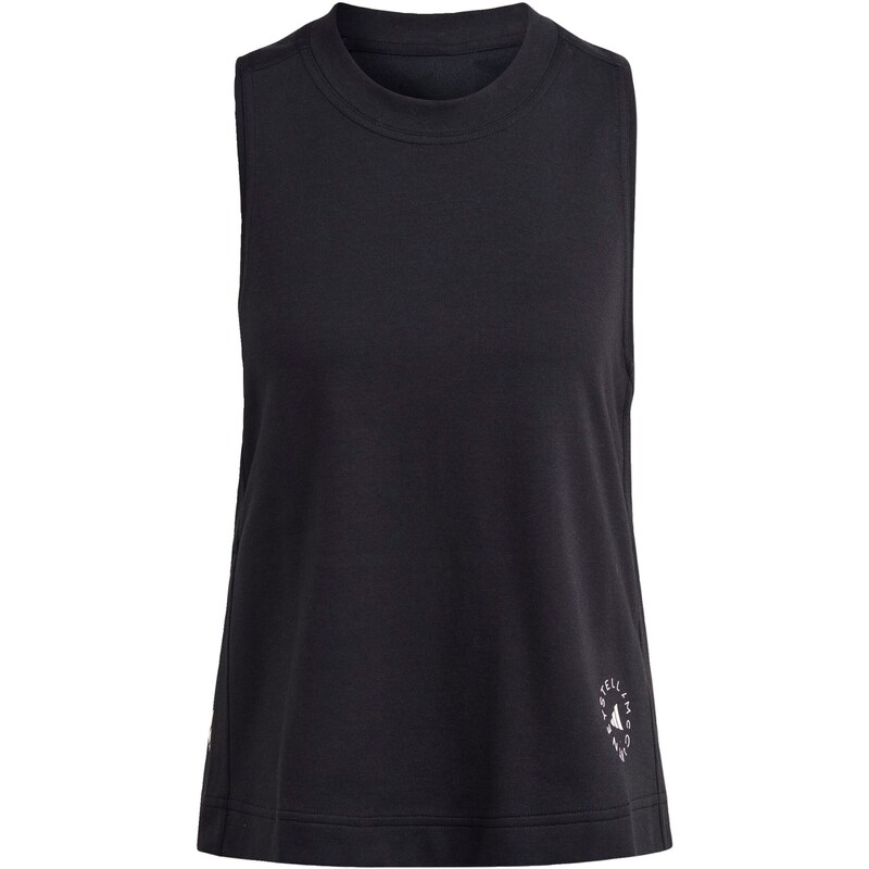 ADIDAS BY STELLA MCCARTNEY Sportovní top 'Logo' černá / bílá