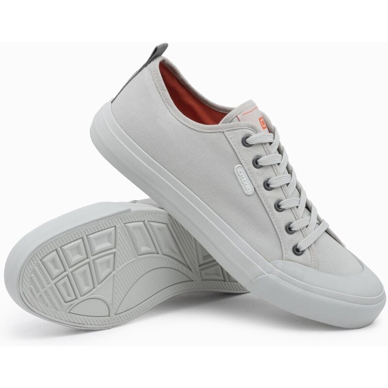 Ombre Men's short sneakers monocolor - gray