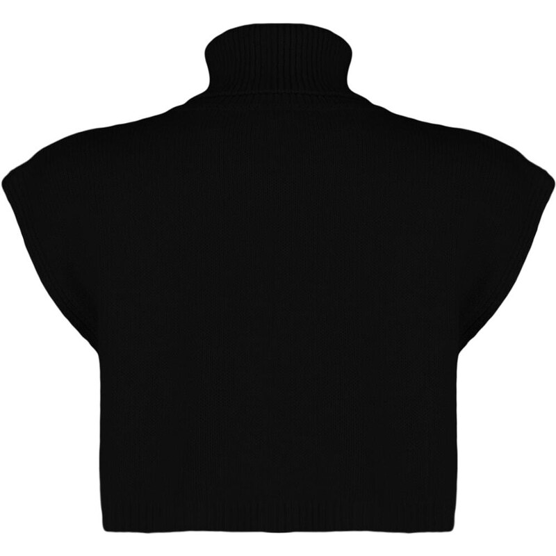 Trendyol Black Crop High Neck Pletený svetr
