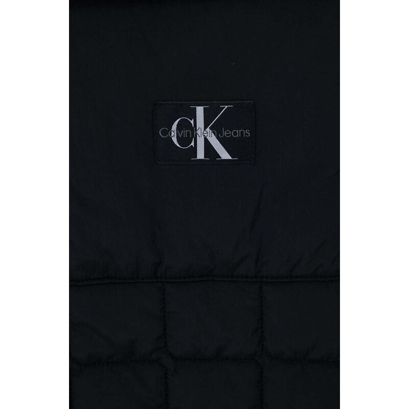 Bunda Calvin Klein Jeans dámská, černá barva, přechodná