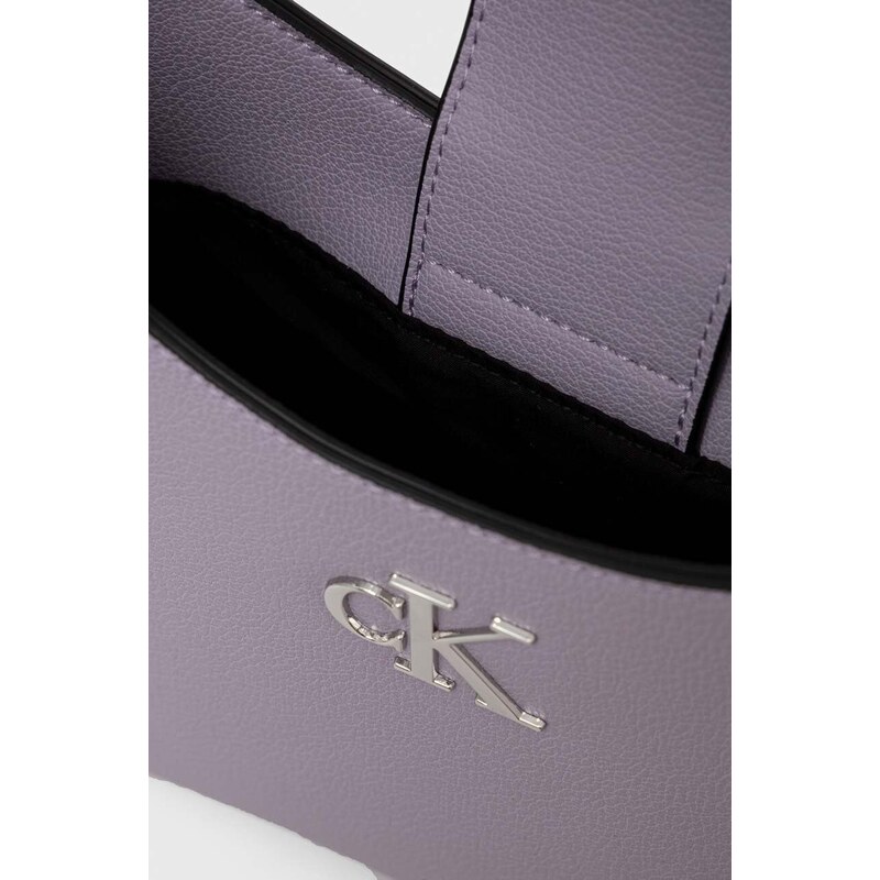 Kabelka Calvin Klein Jeans fialová barva