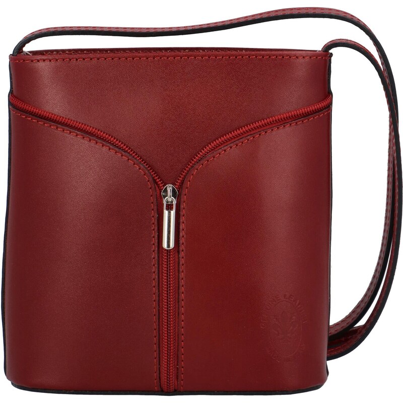 Delami Vera Pelle Dámská kožená crossbody Violetta, červená 83205944