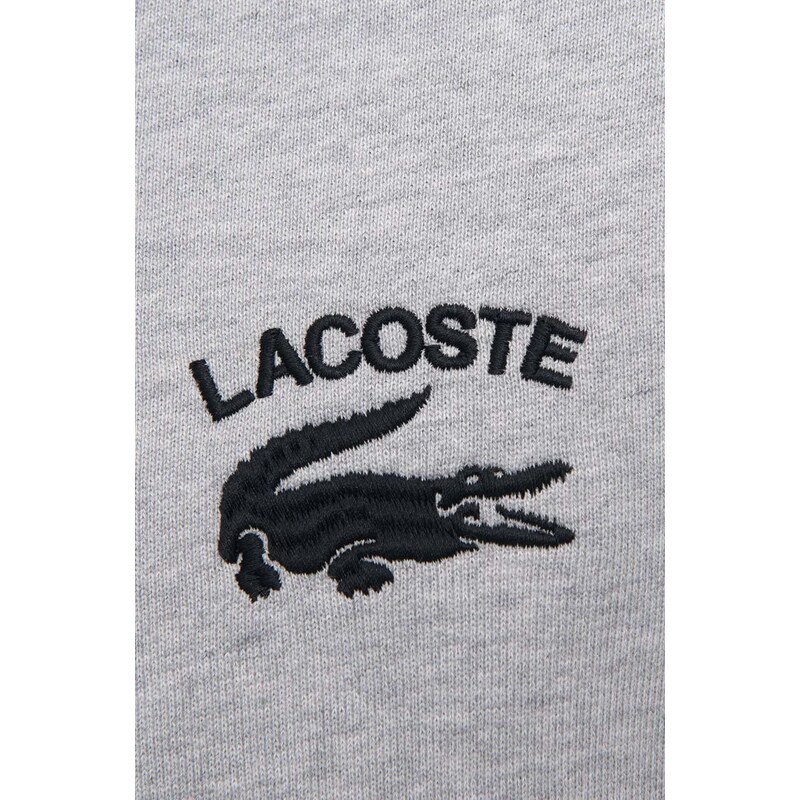Bavlněná mikina Lacoste pánská, tmavomodrá barva, s kapucí, s aplikací, SH2481-166