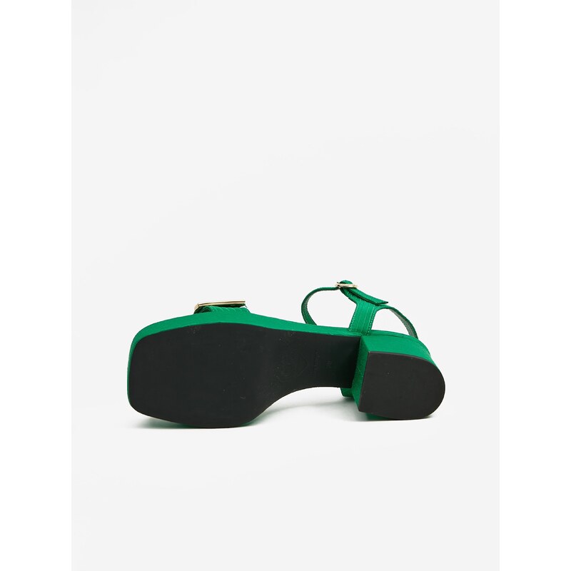 Zelené dámské sandály Love Moschino - Dámské