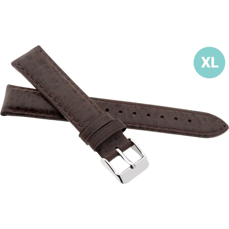 JVD Kožený unisex hnědý řemínek na hodinky R41501/18XL 83233552