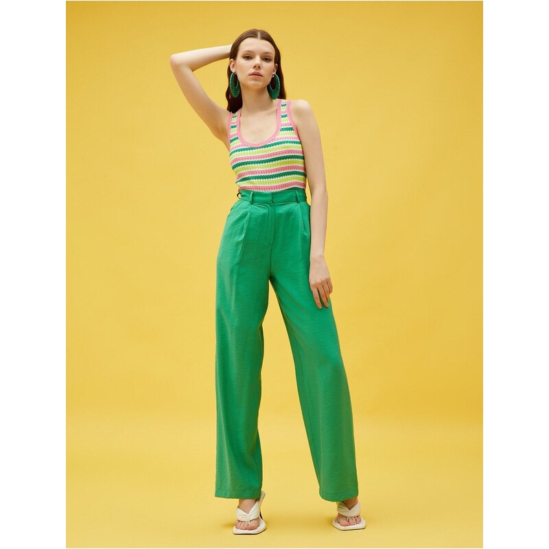 Koton Pleated Palazzo Pants with Pockets