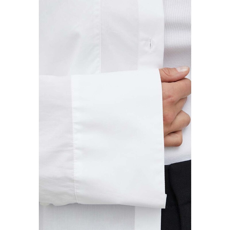 Košile Remain bílá barva, relaxed, s klasickým límcem