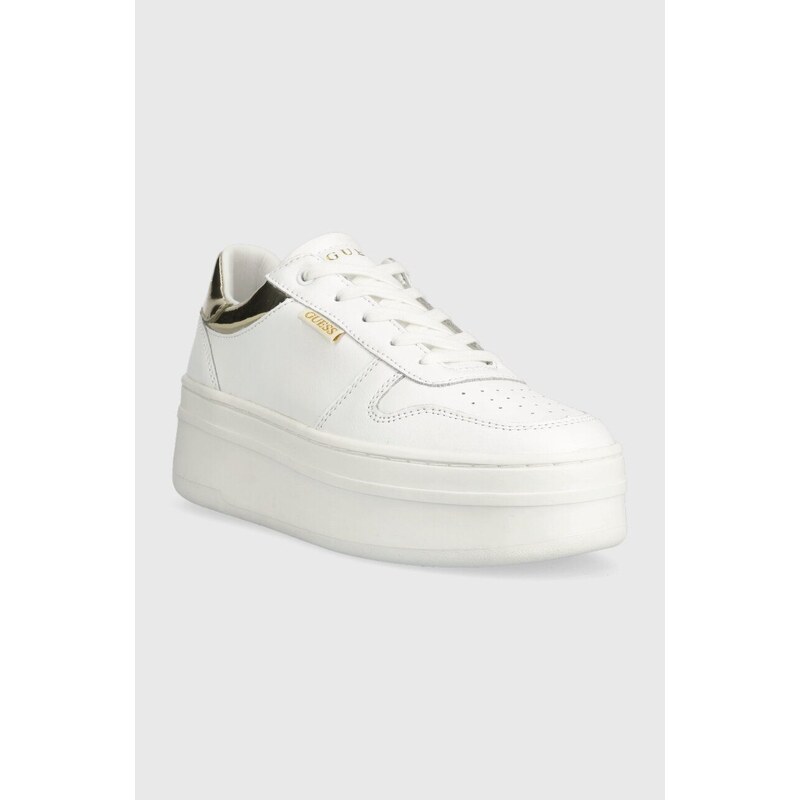 Sneakers boty Guess FL7LIF LEA12 bílá barva, LIFET