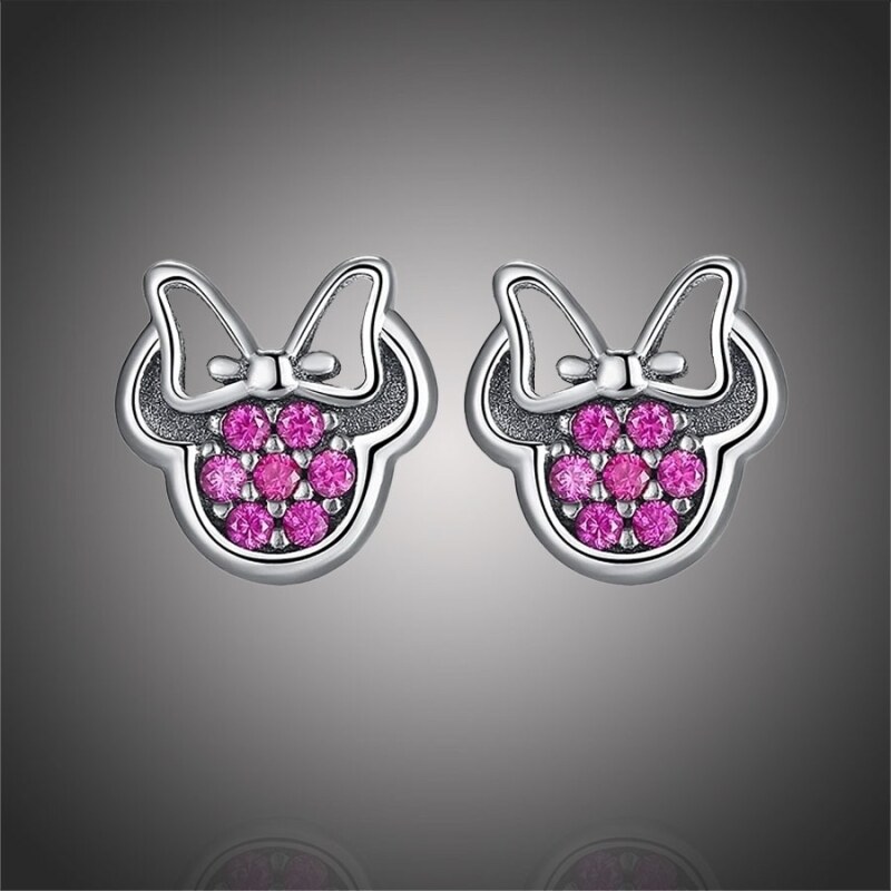 GRACE Silver Jewellery Stříbrné náušnice Disney Minnie - stříbro 925 83253466