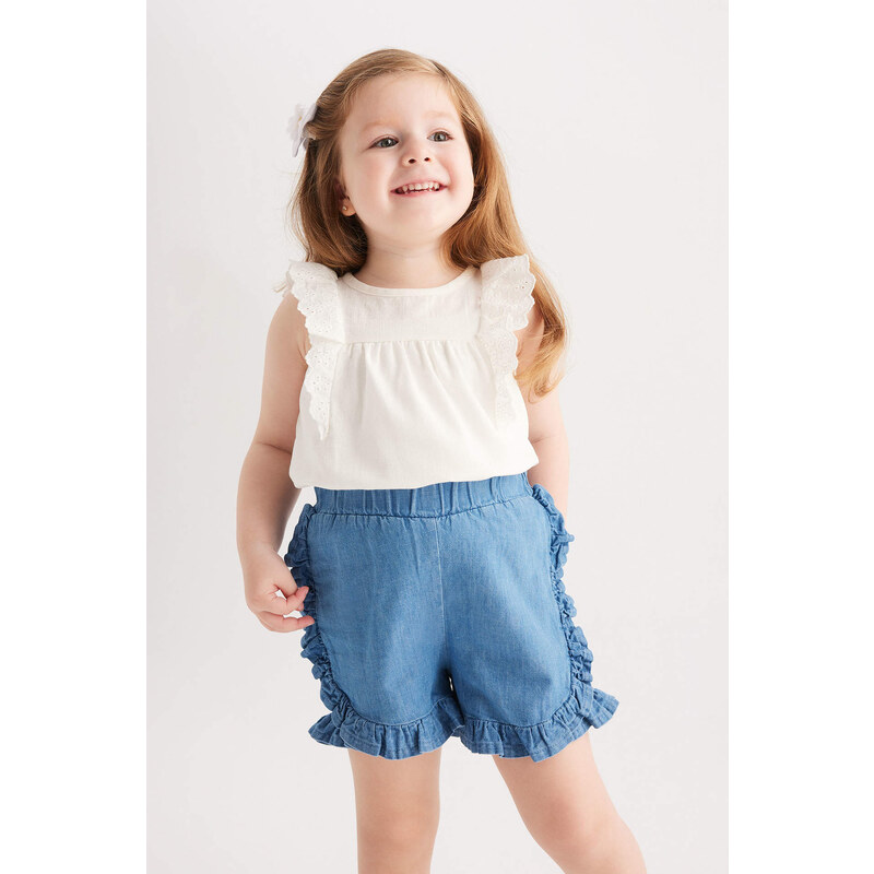 DEFACTO Baby Girl Regular Fit Jean Shorts
