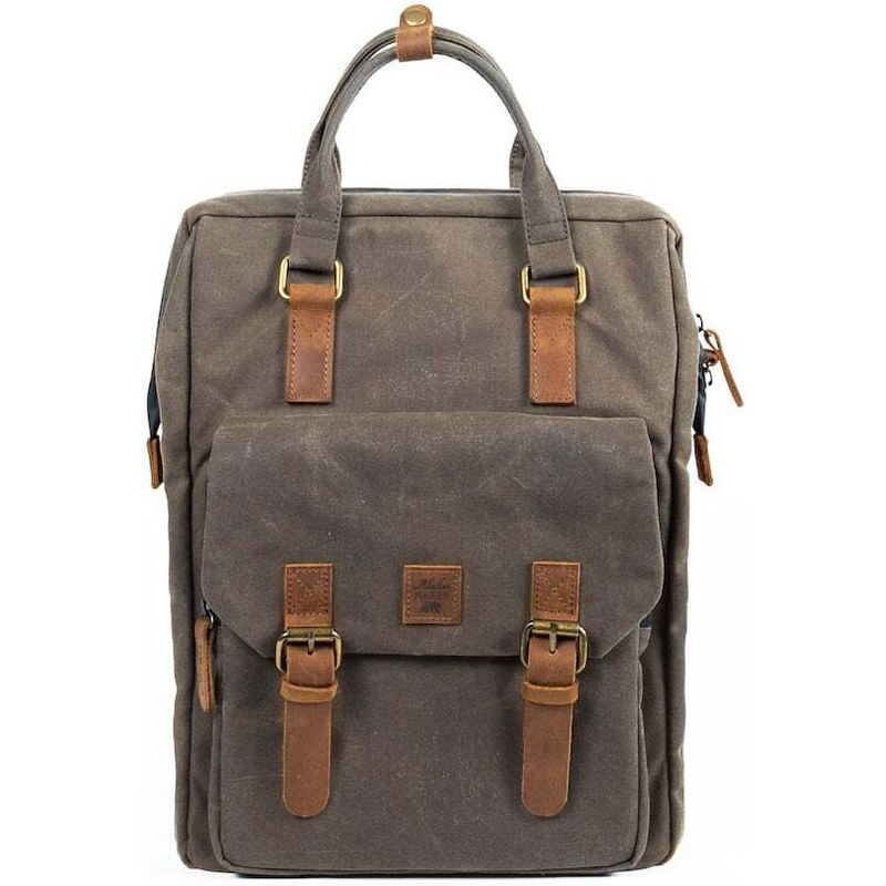 Alaskan Maker Výletní vintage batoh Juneau khaki 13l