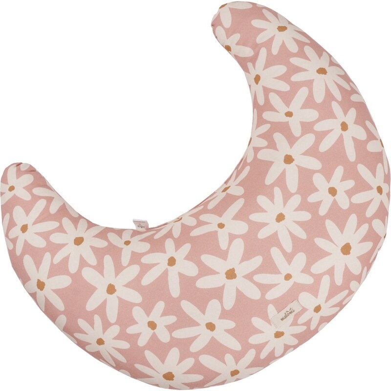 Malomi Kids Růžový bavlněný kojicí polštář Blush Daisies 62 cm