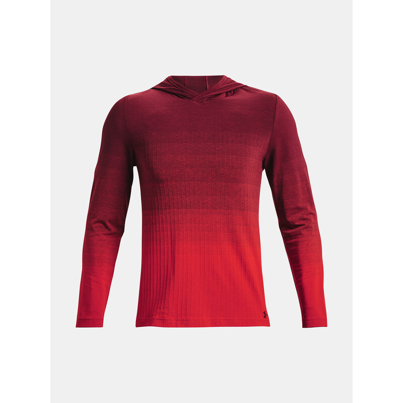 Under Armour Mikina UA Seamless LUX Hoodie-RED - Pánské