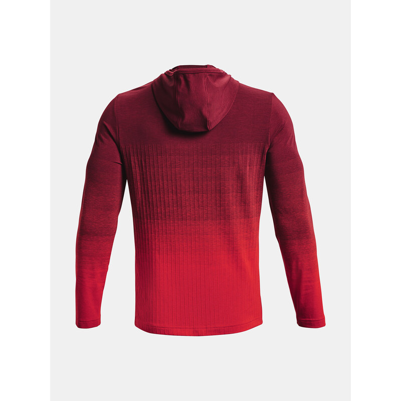 Under Armour Mikina UA Seamless LUX Hoodie-RED - Pánské