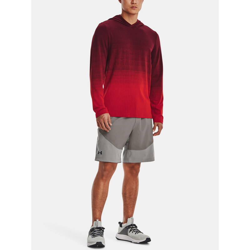 Under Armour Mikina UA Seamless LUX Hoodie-RED - Pánské