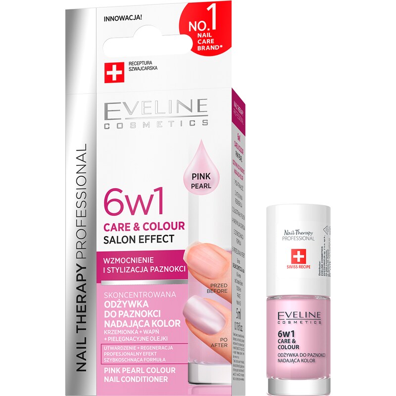 Eveline cosmetics NAIL THERAPY PROFESSIONAL Vyživující barevný lak na nehty 6v1 5 ml