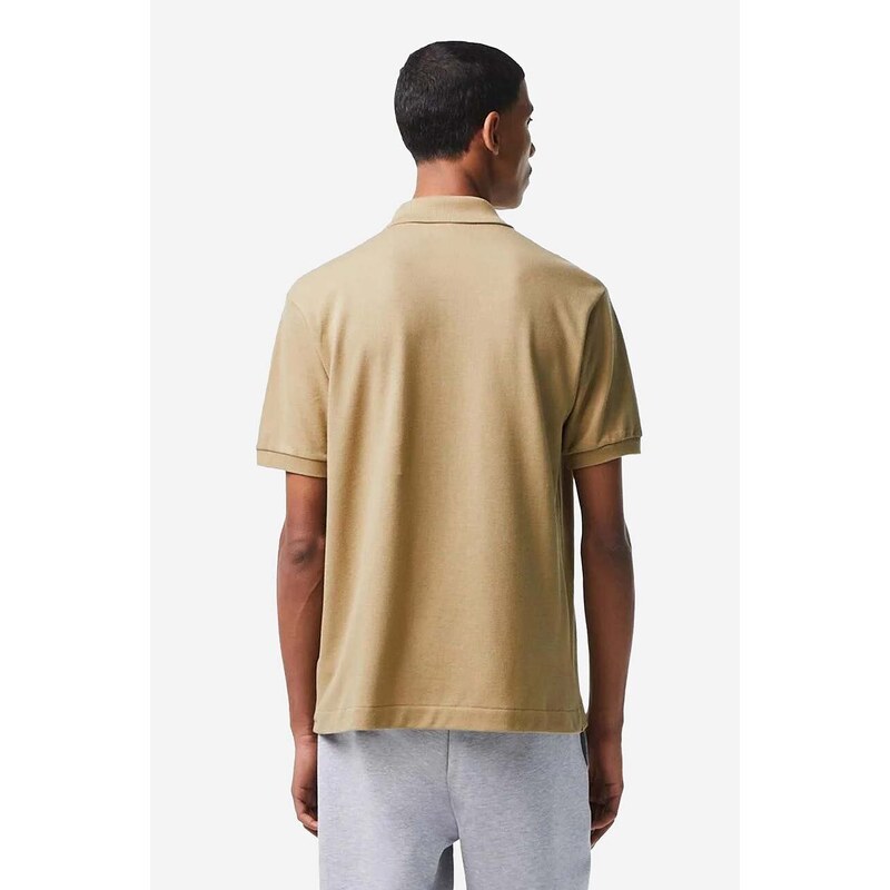 Bavlněné polo tričko Lacoste béžová barva, L1212-001