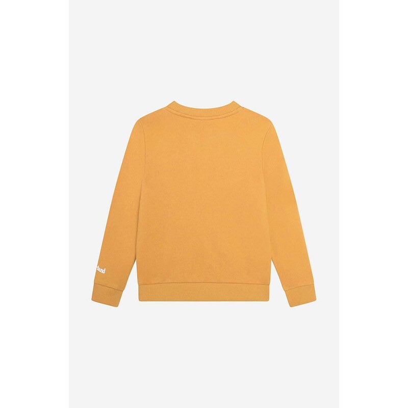 Dětská mikina Timberland Sweatshirt oranžová barva, hladká