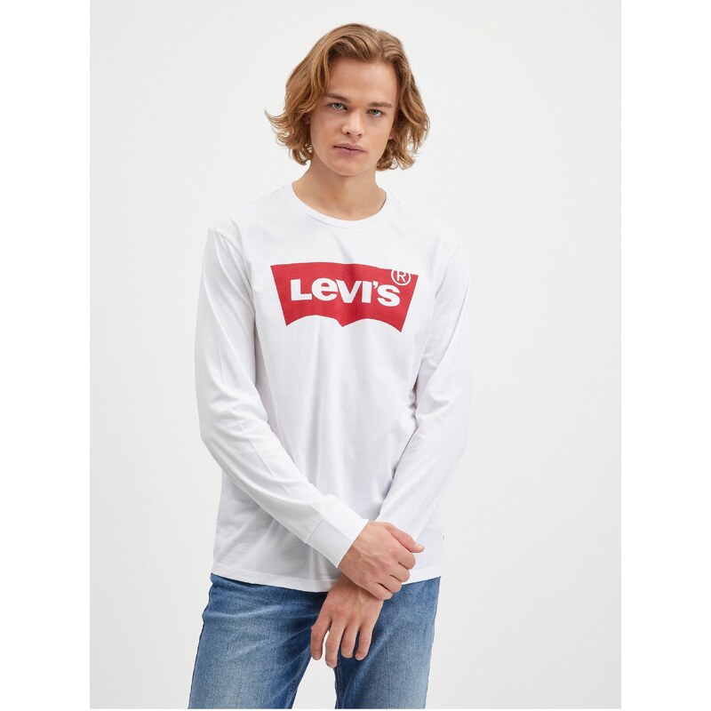 Levi's Bílé pánské tričko Levi's - Pánské