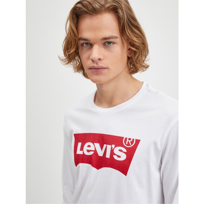 Levi's Bílé pánské tričko Levi's - Pánské