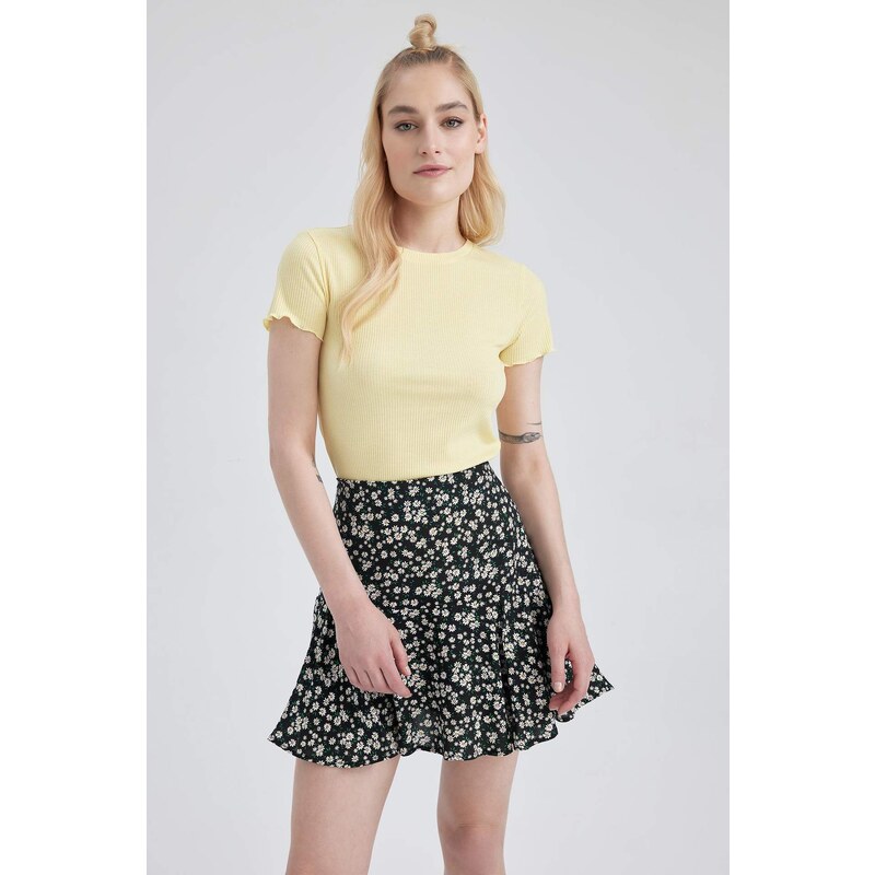 DEFACTO Patterned Mini Skirt