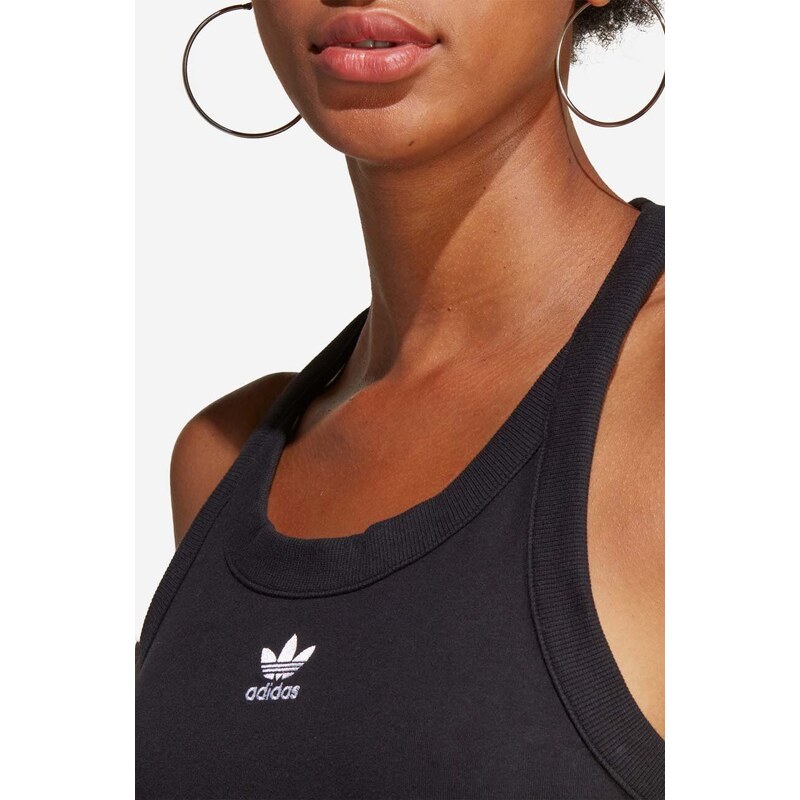 Šaty adidas Originals černá barva, midi, IC5503-black