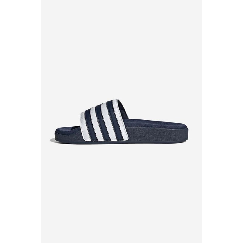 Kožené pantofle adidas Originals Adliette dámské, tmavomodrá barva, GY1006-navy