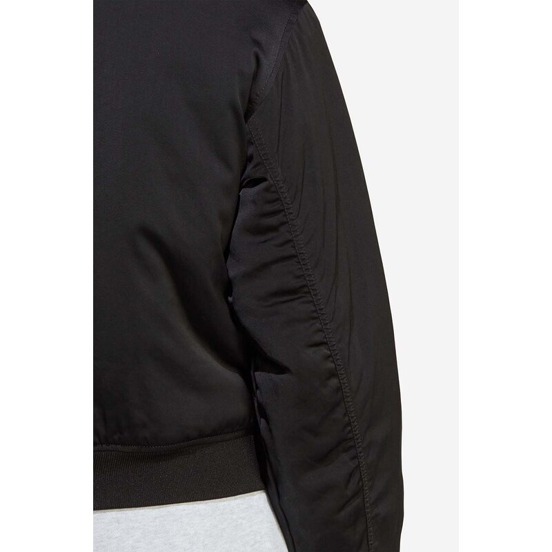 Bomber bunda adidas Originals černá barva, přechodná, HA7157-black