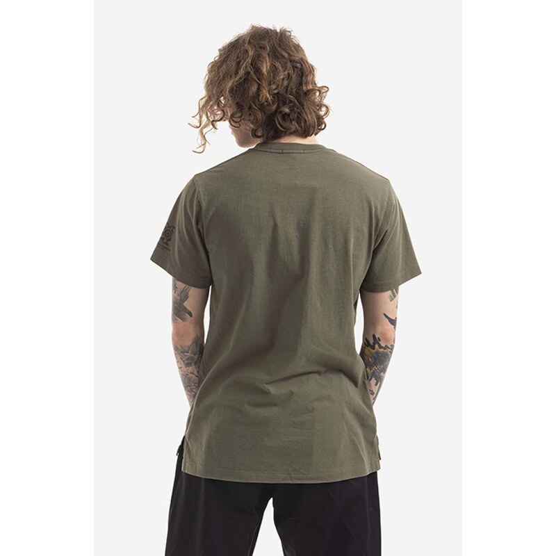 Bavlněné tričko Engineered Garments zelená barva, 22S1H010-RP001D