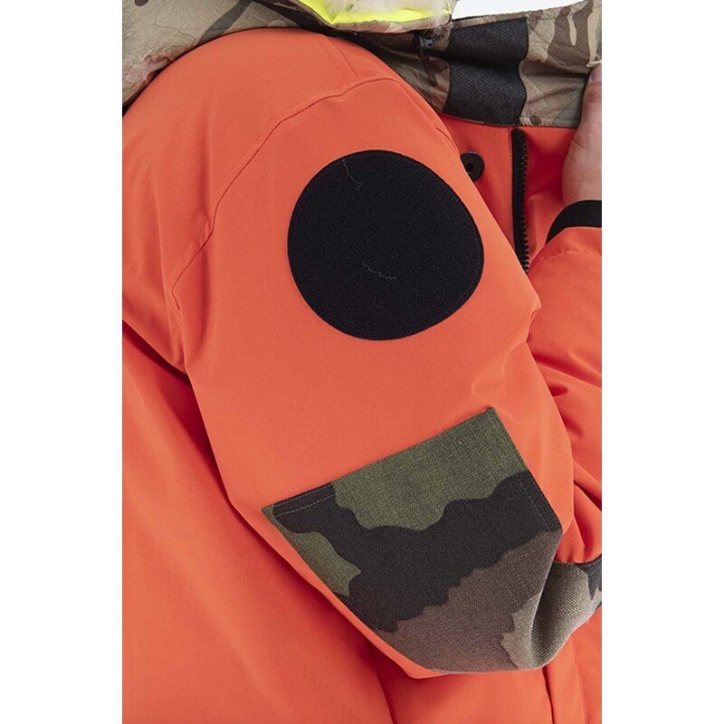 Oboustranná péřová bunda Griffin pánská, oranžová barva, zimní, GW20.03C-POMARAN
