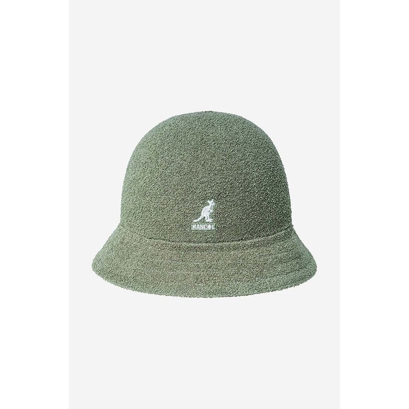 Oboustranný klobouk Kangol zelená barva, K3555.GREEN.APRICOT-GRN/APRICT