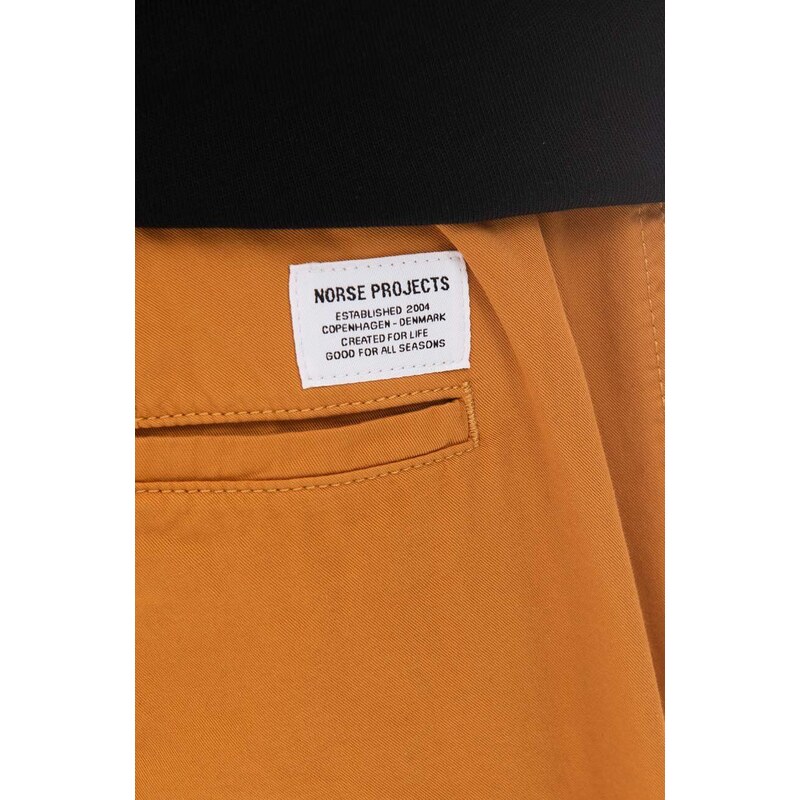 Bavlněné šortky Norse Projects Ezra Light Twill Shorts N35-0577 8127 oranžová barva