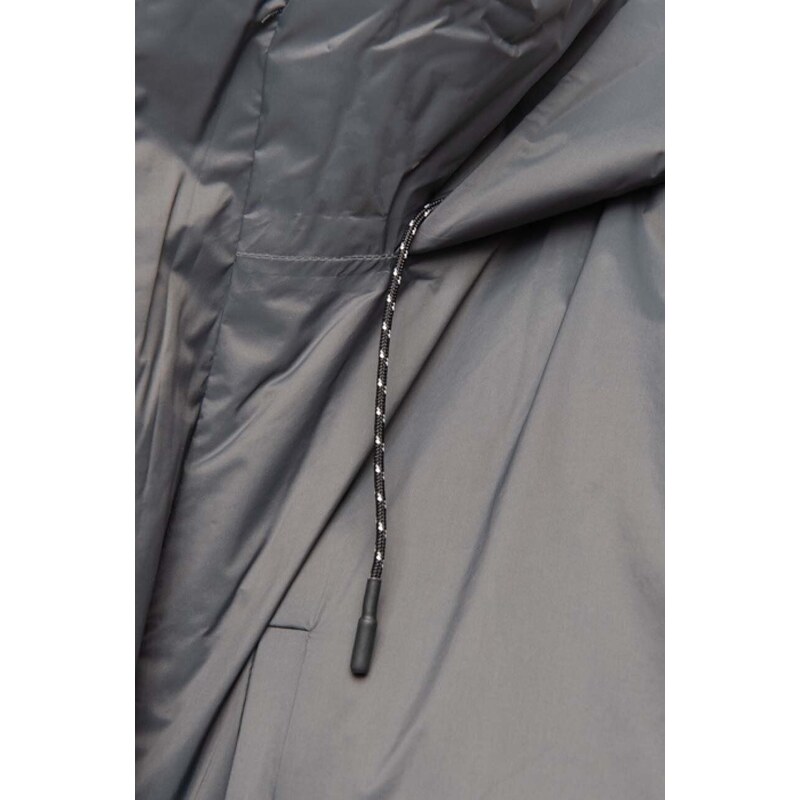 Bunda Rains Padded Nylon Coat 15480 SLATE šedá barva, přechodná