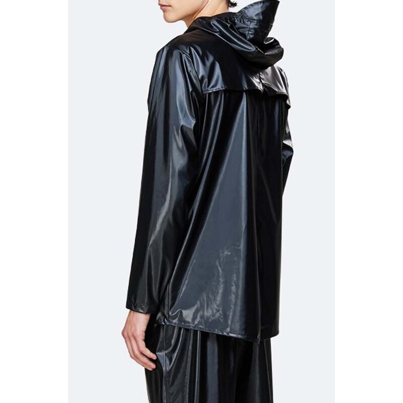 Nepromokavá bunda Rains Jacket černá barva, přechodná, 1201.SHINYBLACK-SHINY.BLAC