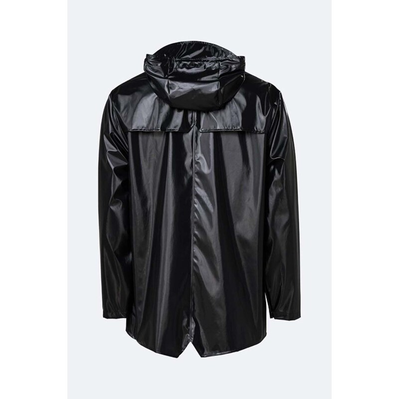 Nepromokavá bunda Rains Jacket černá barva, přechodná, 1201.SHINYBLACK-SHINY.BLAC