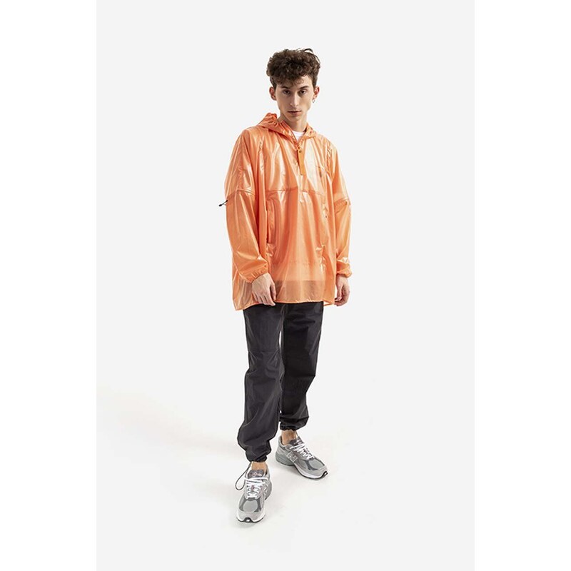 Nepromokavá bunda Rains Ultralight Anorak oranžová barva, přechodná, oversize, 18760.ORANGE-ORANGE