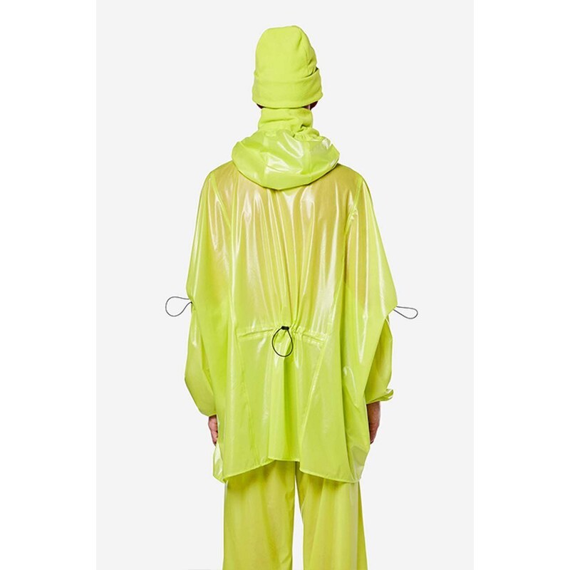 Nepromokavá bunda Rains Ultralight Anorak 18880 REFLECTIVE DIGITAL LIME zelená barva, přechodná, oversize