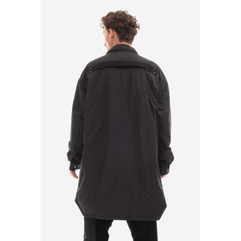 Parka Rick Owens pánská, černá barva, přechodná, DU02B4753.NDEH1.BLACK-Black