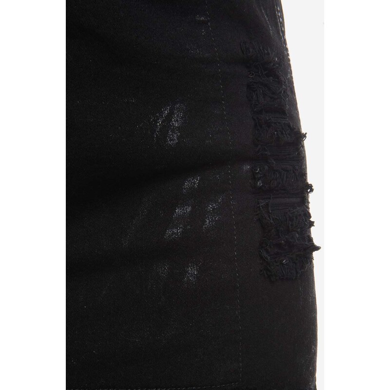 Džínová sukně Rick Owens černá barva, mini, pouzdrová, DS02B4343.SBFLS.BLACK-Black