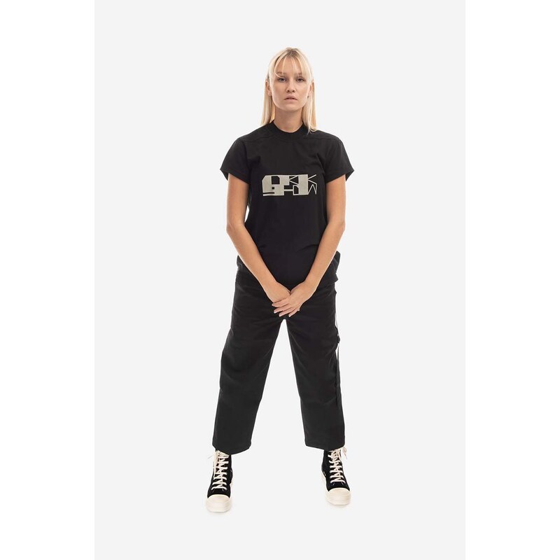 Džíny Rick Owens dámské, high waist, DS02B4323.TW.BLACK-Black