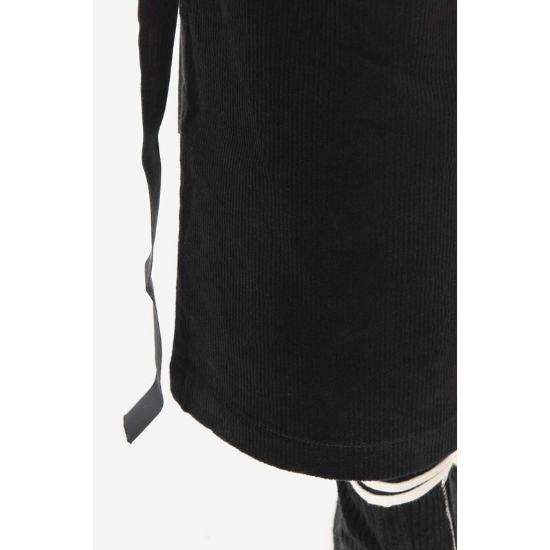 Manšestrové kalhoty Rick Owens medium waist, DS02B4323.VS.BLACK-Black