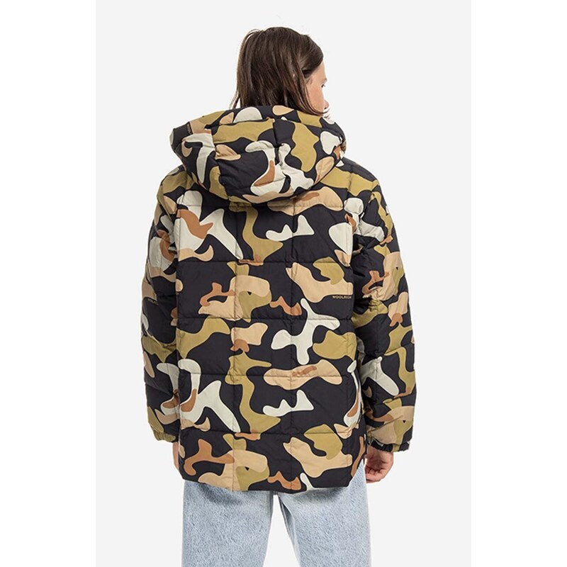 Péřová bunda Woolrich Heritage Terrain Camo Jacket CFWOOU0598MRUT3078 pánská, zimní