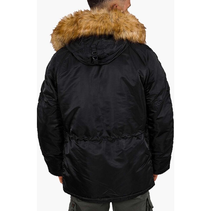 Bunda Alpha Industries N3B 100106 03 pánská, černá barva, zimní