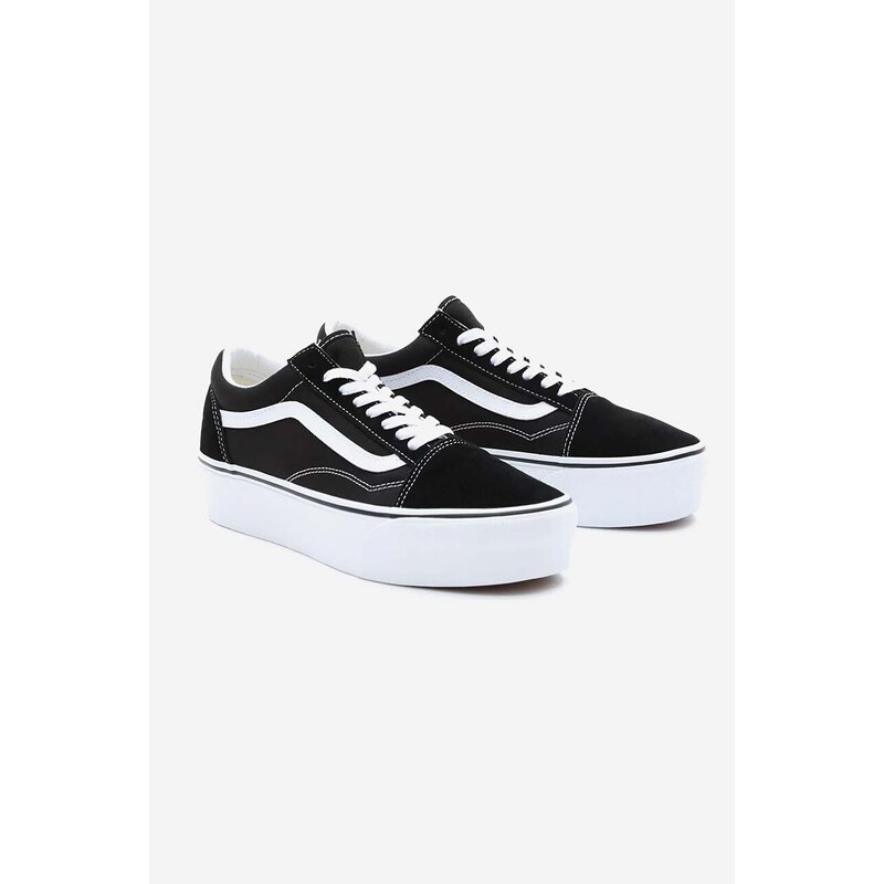 Sneakers boty Vans Old Skool Stackform černá barva, VN0A7Q5M6BT-black